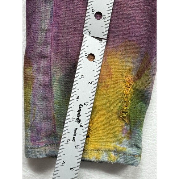 Heritage By America Men's Jeans Size 36x33 Tie Dye Denim Distressed Unique 36 30 - Picture 14 of 16
